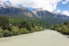 Ein Fluss in Innsbruck